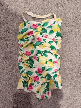 Janie & Jack Lemons Toddler Swimsuit Size 5